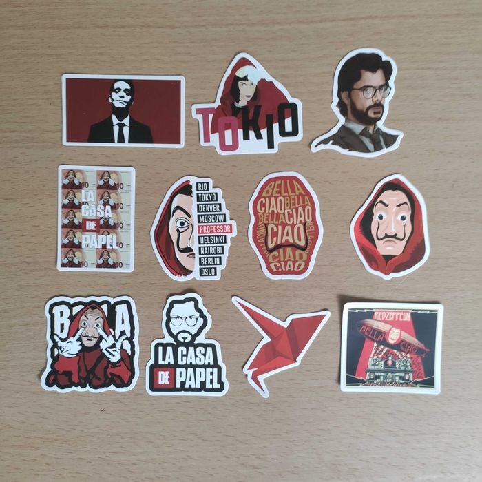 50 Stickers Autocolantes La Casa De Papel