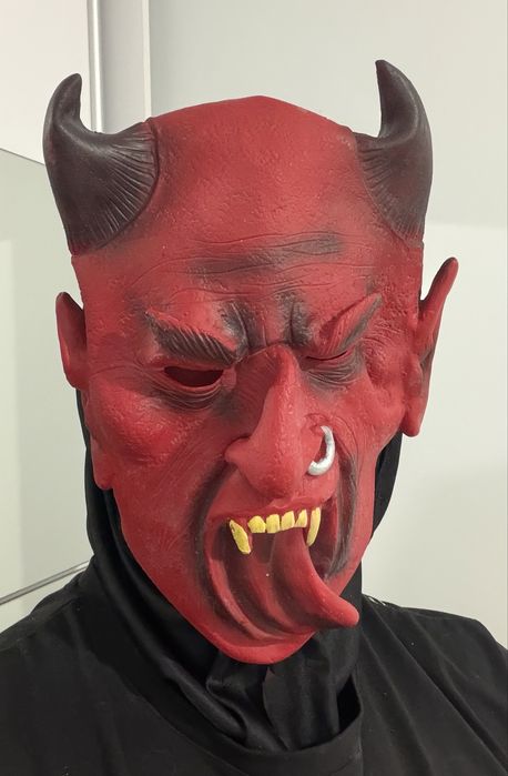 • Maska lateksowa na Halloween • Diabeł • Devil • stan bardzo dobry •