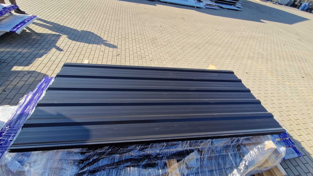 Blacha trapezowa T-18S czarny połysk RAL9005 obustronny - OD RĘKI!!!