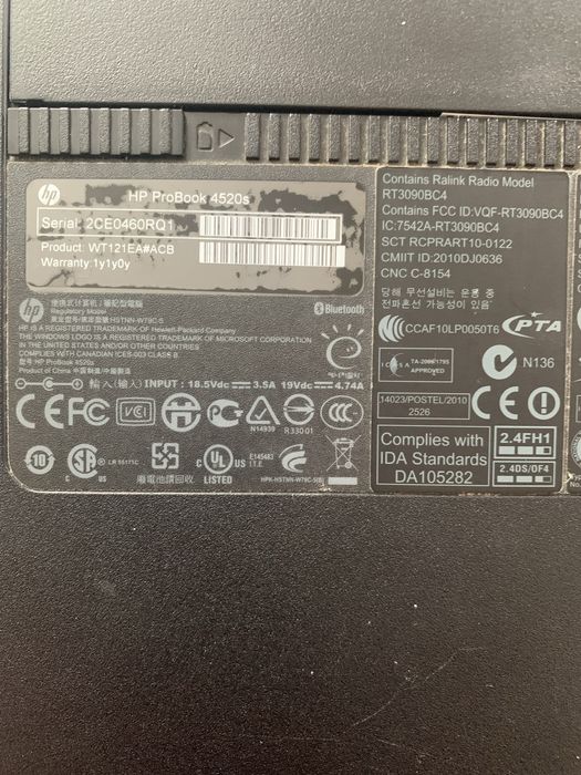 Продаю ноутбук HP ProBook 4520s