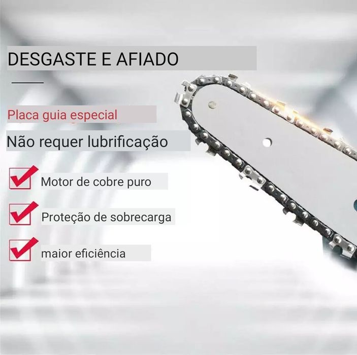 Mini motoserra a bateria