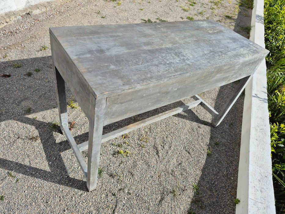 Secretária Cinzento 120 cm 45 cm com gavetas