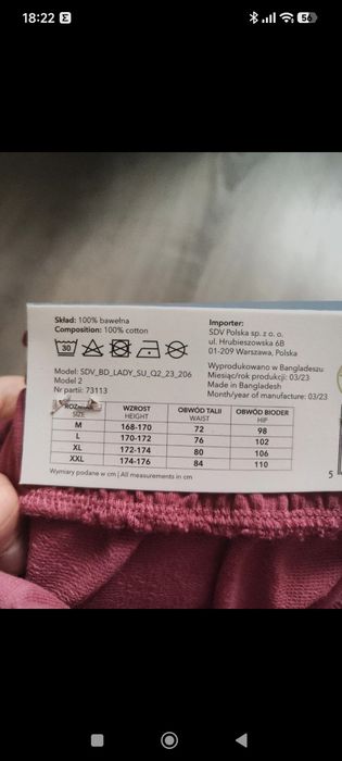 Szorty damskie XXL
