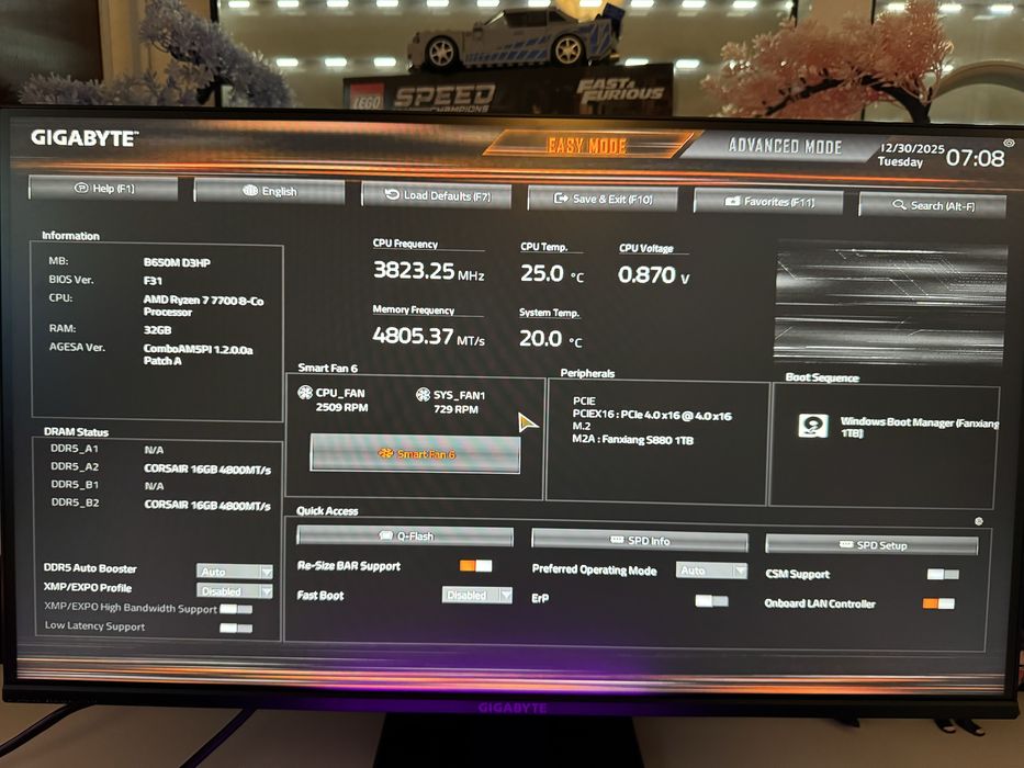 CPU Ryzen 7 7700 AM5