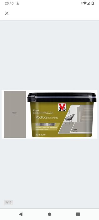 Farba 3V3 podłogi & schody, 2l, Taupe satyna