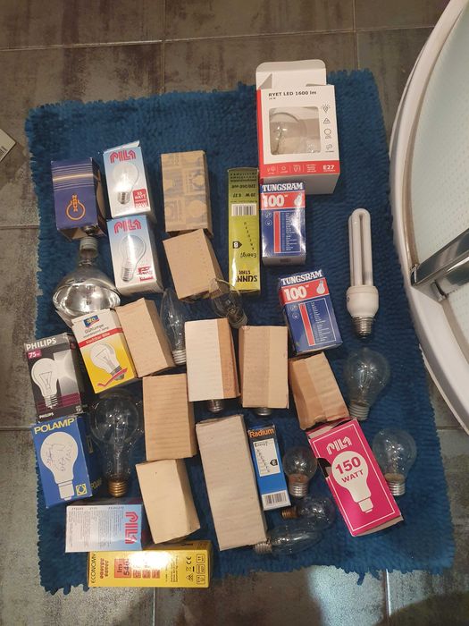 Zestaw 38 żarówek zwykłych i energooszczędnych