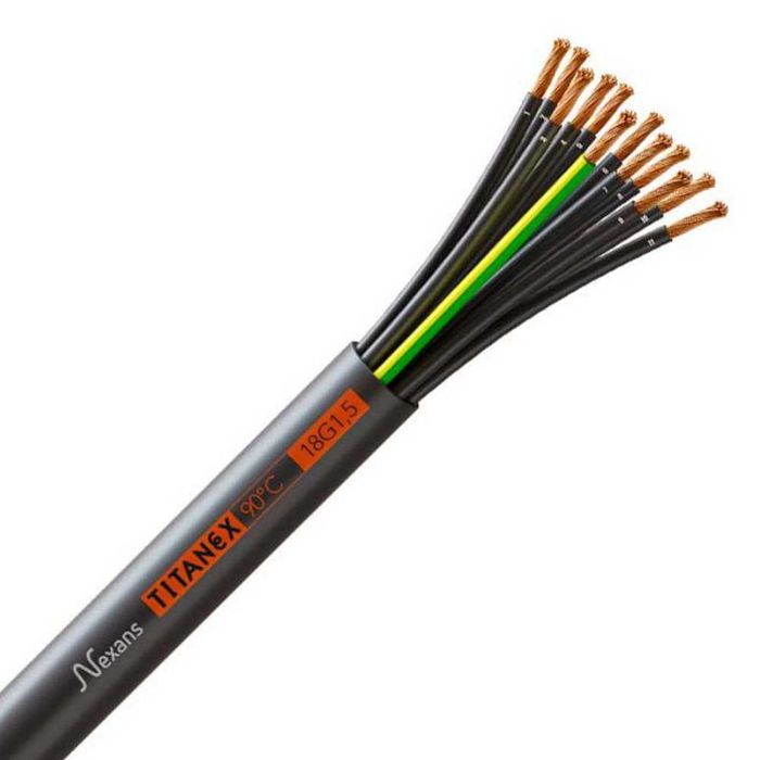 TITANEX H07RN-F 18G2,5 Kabel zasilający 18x2,5mm² (czarny)