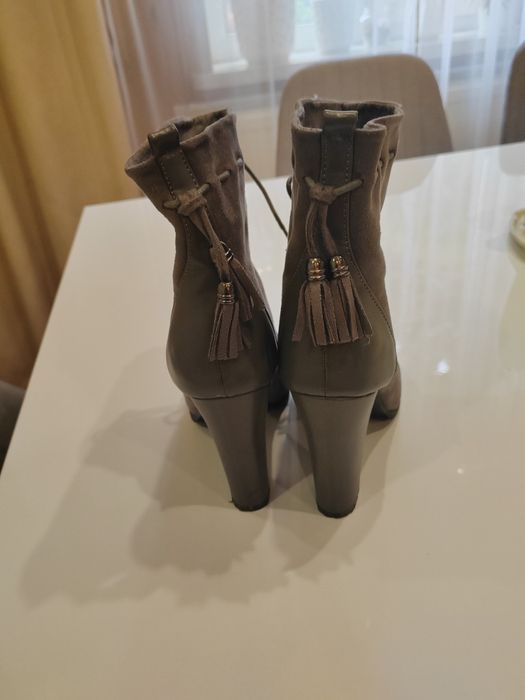 Botki damskie szare