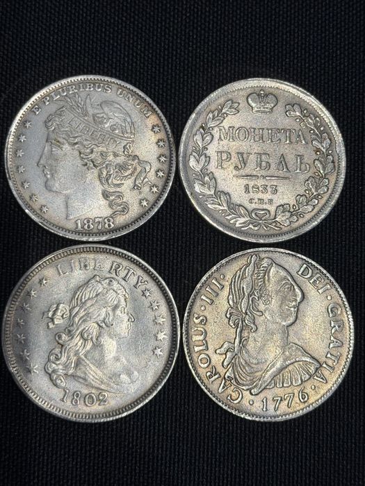 Cztery stare  monety