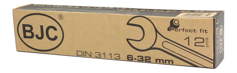 Klucze płasko oczkowe 12 szt płachta zestaw komplet 6-32mm klucz