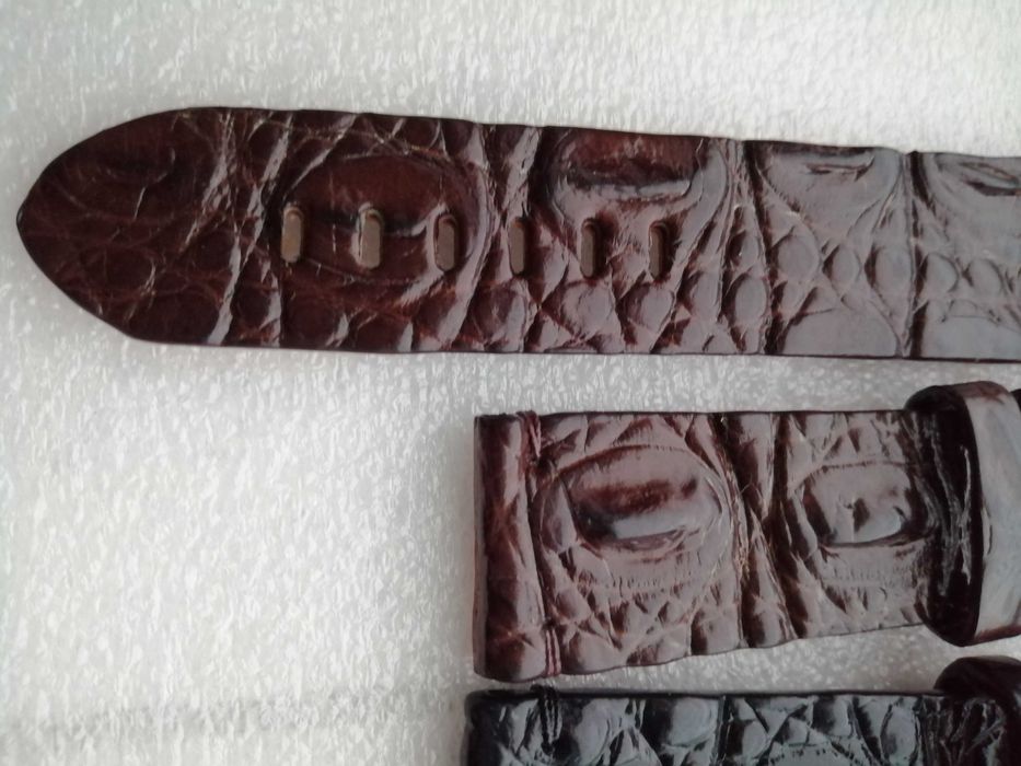 Bracelete de crocodilo real para relógio de pulso 22mm 100 % novo