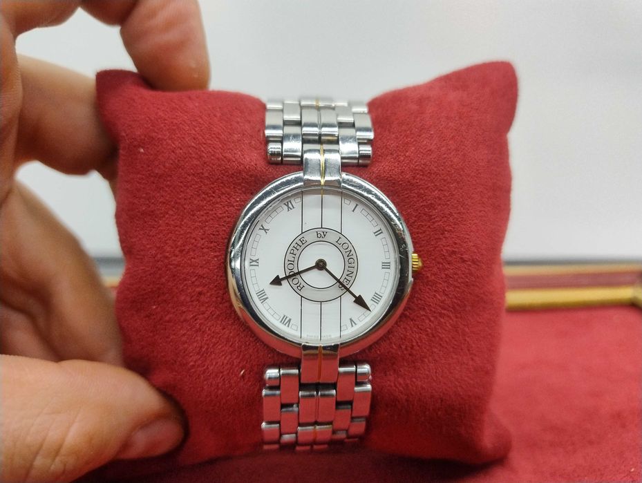 Ciekawy Zegarek Longines & Rodolphe Ref 752817 model stal Vintage Swiss