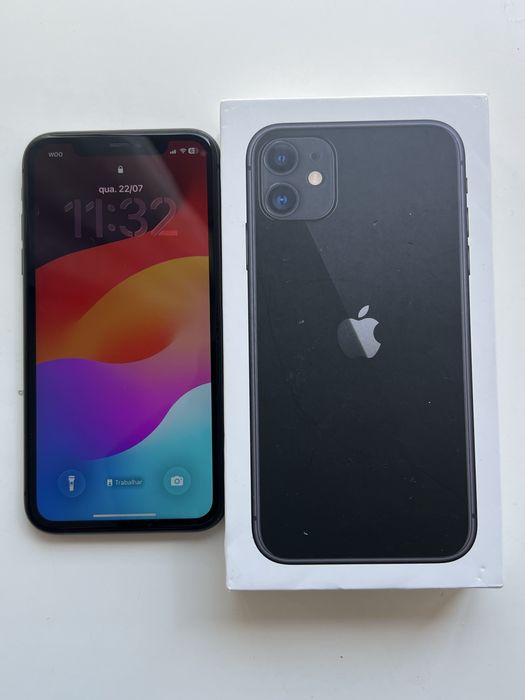 iPhone 11 64GB Preto – Impecável na Caixa – 100% Original (Bateria 83%)- Negociável