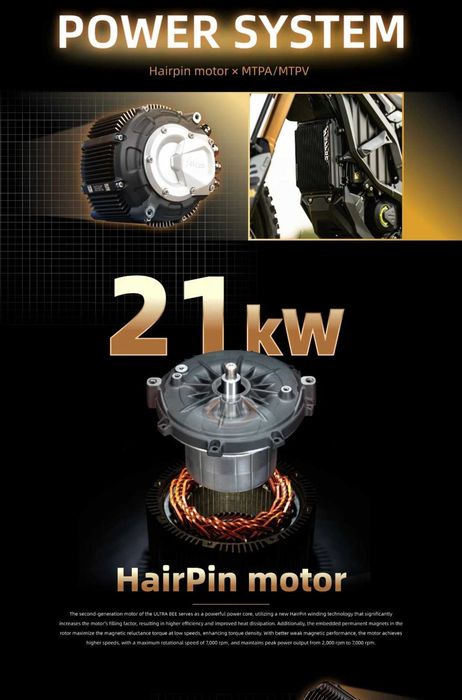 Surron Ultra Bee 74В, 21 кВт, 60 А/ч