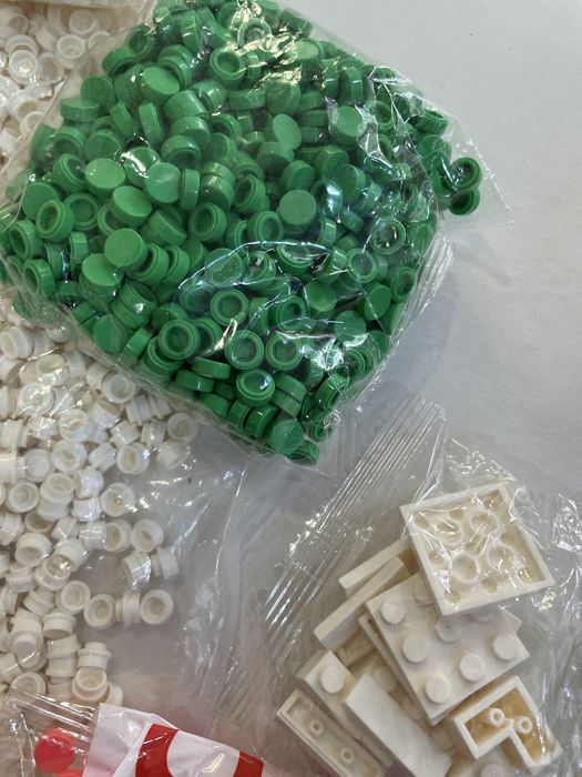Lote de Peças de Construção / Tijolos e Round Tiles (Estilo LEGO)