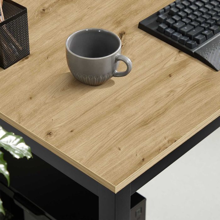 NOWY Stół z Krzesłami Loft Czarny do Kuchni Salonu Jadalni Drewniany F