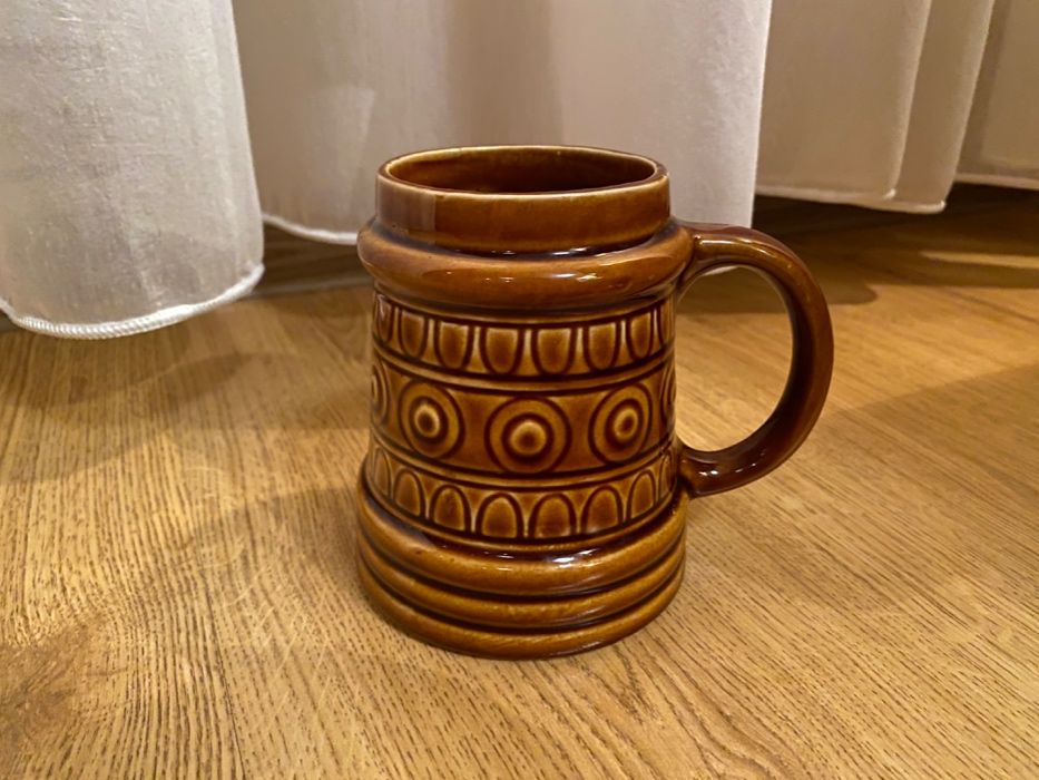 Большой керамический пивной бокал | пивная кружка (ГДР)