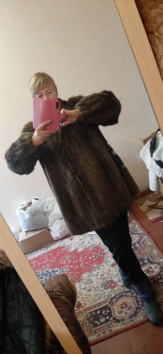 Шуба из нутрии  натуральный мех