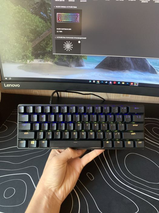 Клавіатура Razer Huntsman Mini Purple Switch, райзен хунстар міні