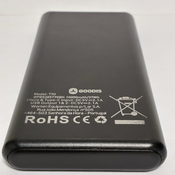 Powerbank GOODIS 10.000 mAh Preto