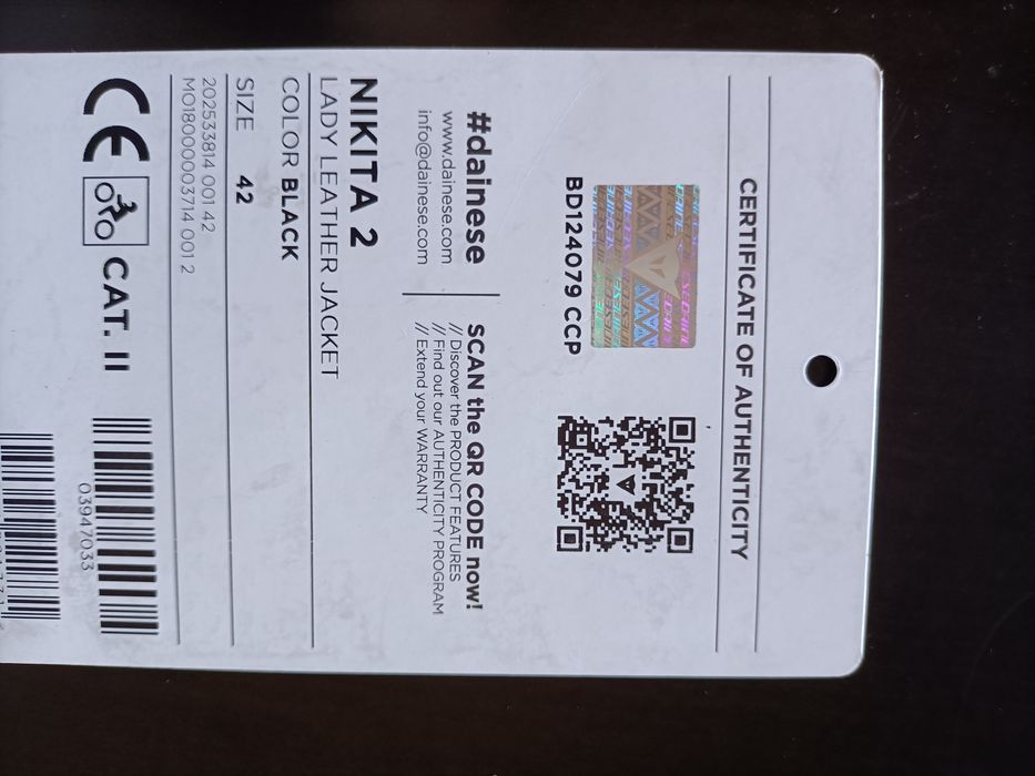 Casaco de pele Dainese Nikita 2 Lady Preto.