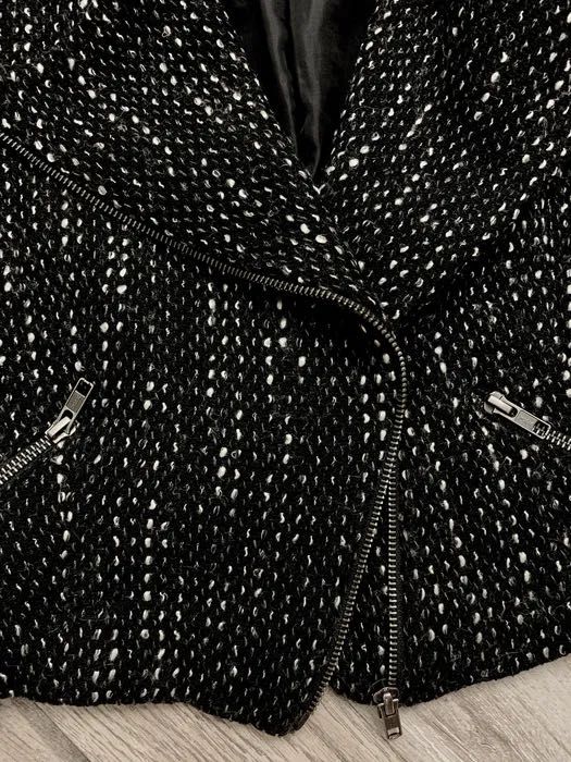 Reserved ramoneska kurtka czarna ciepła na suwak rozmiar 34 XS