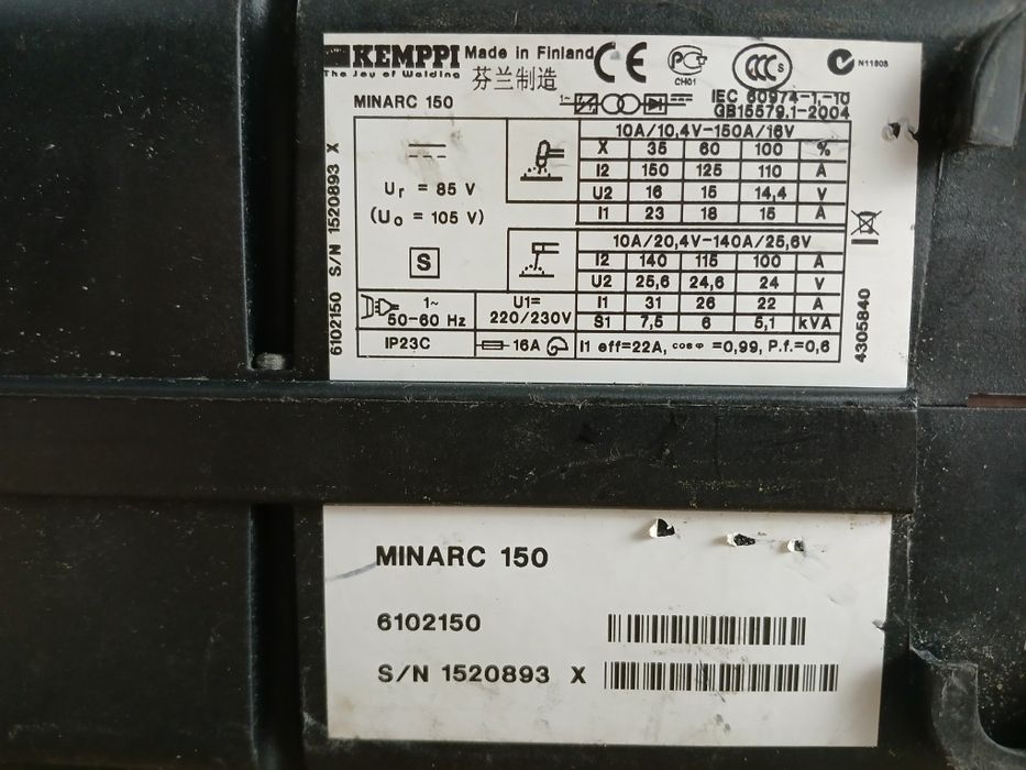 Maquina de soldadura Kemppi Minarc 150