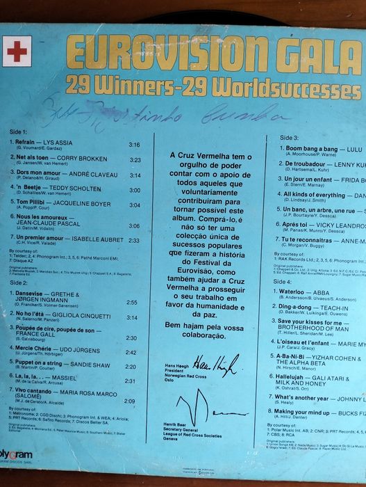 Disco de vinil LP duplo Eurovision Gala