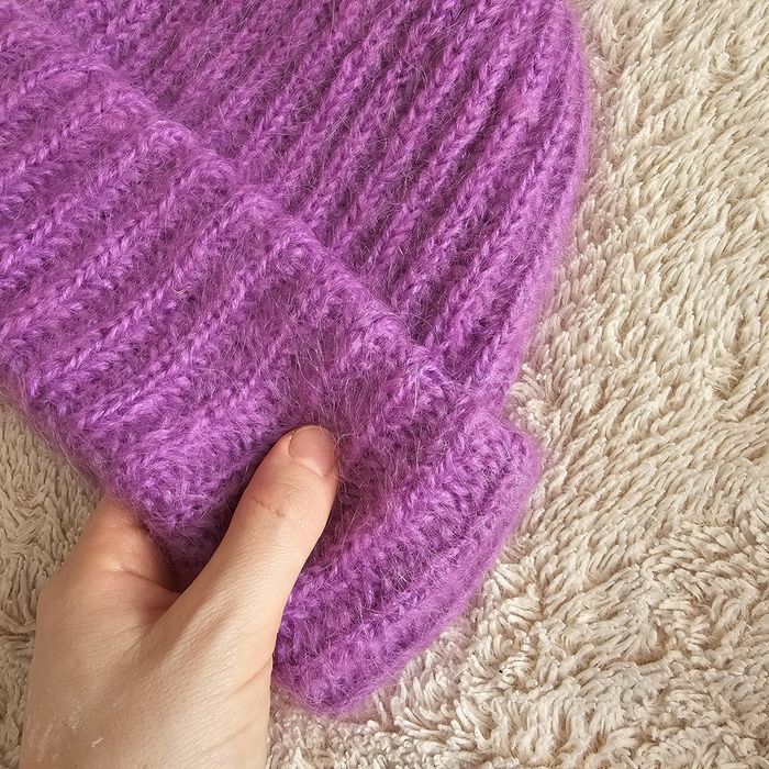 Шапка мохер вовна тепла зимова шерсть