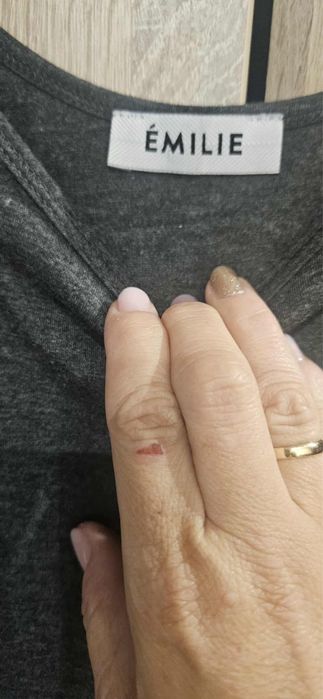 Sukienka émilie szara na ramiączkach z falbanką s