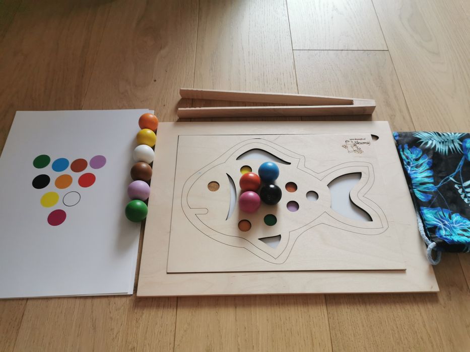 Układanka SkumajTo drewniana Kolorowa rybka