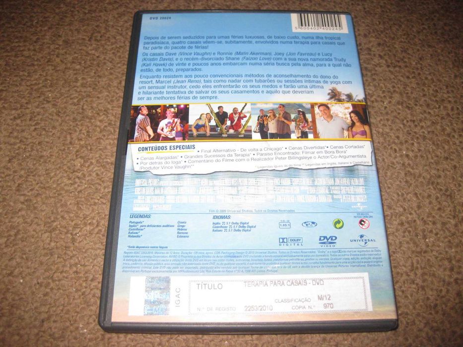 DVD "Terapia para Casais" com Vince Vaughn