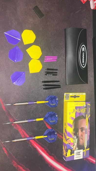 Lotki target Luke littler Brass zestaw 22 elementów