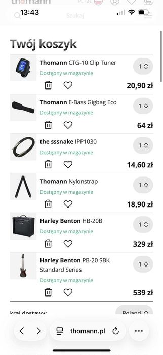 Gitara basowa Harley Benton PB-20SBK