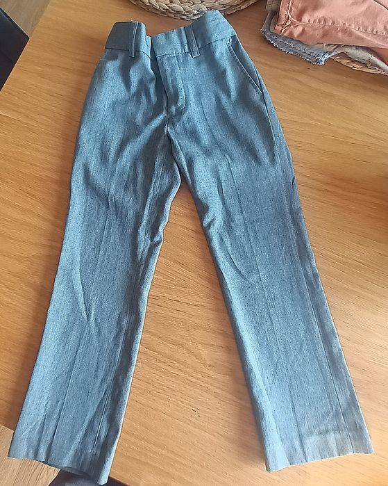 Spodnie eleganckie do garnituru. Szare. Chłopięce 116