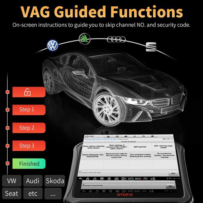 Autel OTOFIX D1 KIT Máquina Diagnóstico OBD 36 Funções/Oficinas (NOVO)