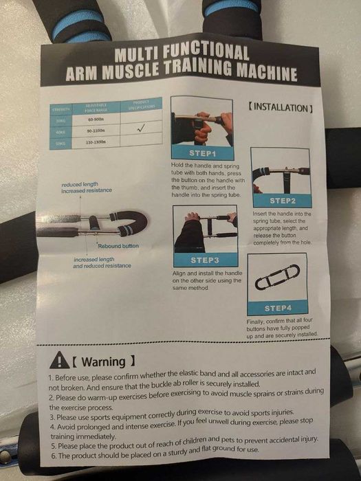 Equipamentos para treino da parte superior do corpo, braços e peito