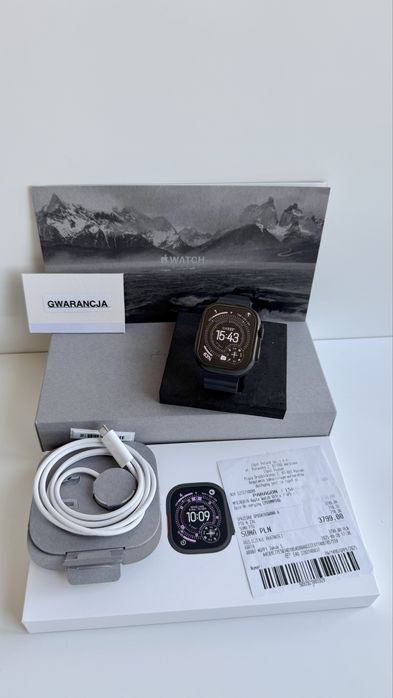 Apple Watch Ultra 3 49mm | Rok Gwarancji | GPS + Cellular | 100 % Baterii | Zestaw.
