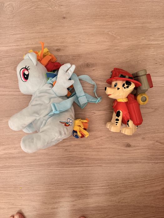 Рюкзак іграшка плюшевий My little Pony Маршал бульбашки пускає