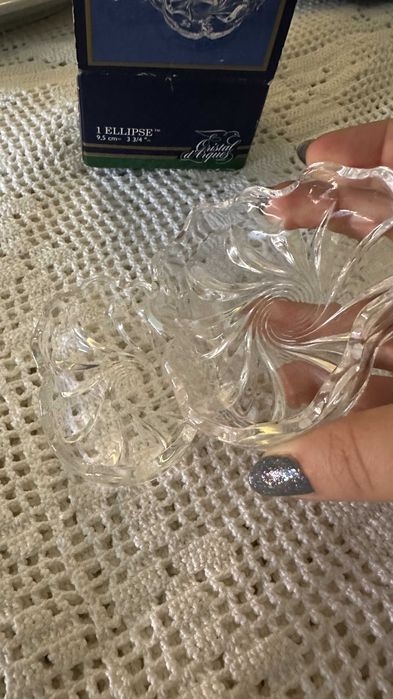Caixa de joias em cristal – Cristal d’Arques (França) – NOVA