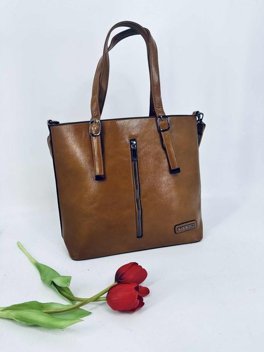 Nowa torebka damska shopperka a4 brązowa