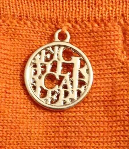 Sweter orange Claire 42 44 wełna wiosna