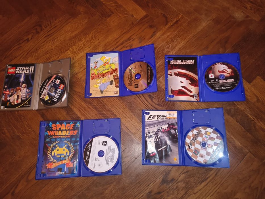 Ps2, PlayStation 2 // zestaw gier // Mortal kombat, Simpsons