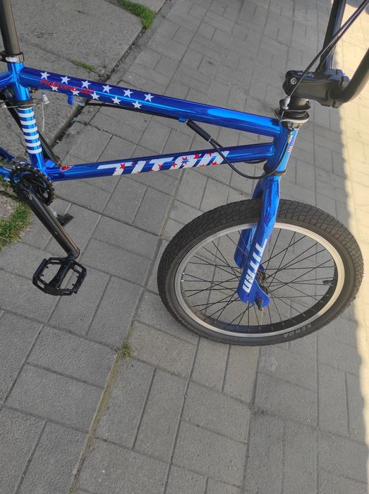 велосипед BMX Titan 20" синій трюковий для стрибків