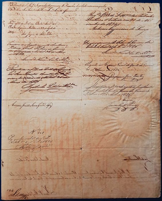 RARÍSSIMA Carta Patente de 1825 do Imperador do Brasil - D. PEDRO I -