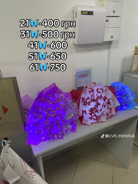 Букети з метеликів