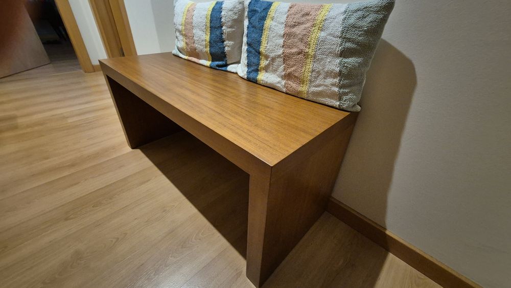 Banco  madeira castanho