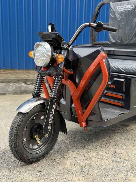 Електричний трицикл вантажний Corso «Truck CITY» 800W 60V 45Ah пробіг до 50км  безкоштовна доставка додому зібраний