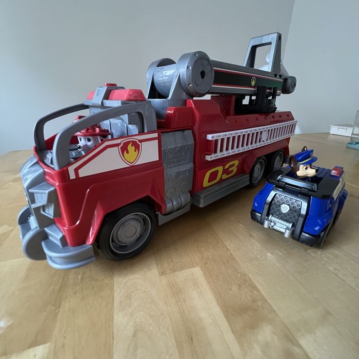 Carro dos bombeiros + carro policia - Patrulha pata