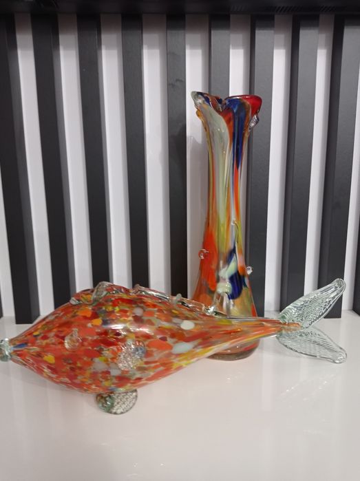 Szklana ryba i flakon PRL